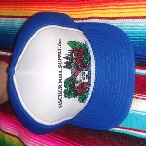 Vintage Fischer Mill Supply Foam Lined SnapBack Hat Cap